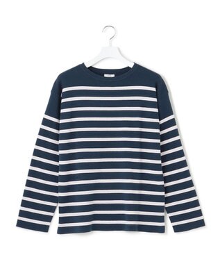 J.PRESS YORK STREET 【UNISEX】バスクボーダー ニット ブルー系1