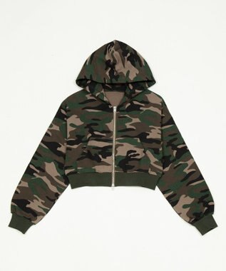 WEGO ショートZIPパーカー 柄1