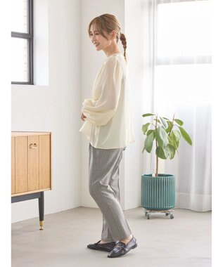 AMERICAN HOLIC 袖ボリュームシアーブラウス Ivory