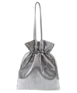 Green Parks ａｎｄｍｉｋｋａ．　メタリックプリーツトートバック Black Silver