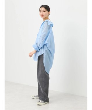 earth music&ecology ＢＩＧシアーシャツ Blue