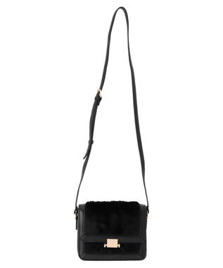 AMERICAN HOLIC クラッシックスクエアファーショルダーＢＡＧ Black