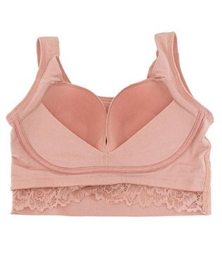 BRADELIS New York 【BRADELIS Me / ノンワイヤーブラジャー】オールインワンブラ ナイトブラ 補正 下着 24時間ラクに着用 綿混 しっかりフィット ブラデリス ME122105 ローズピンク