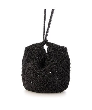 UNBILLION カシュカシュ cachecache / メタリック糸手編みポシェット ブラック