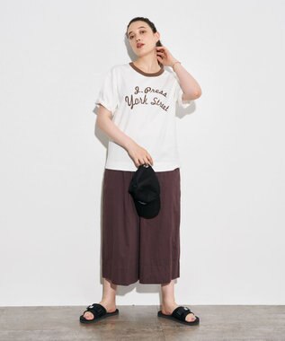 J.PRESS YORK STREET 【UNISEX】リンガーＴシャツ アイボリー系