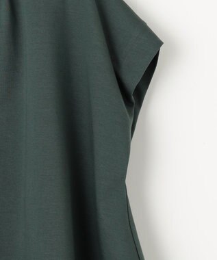 23区 【洗える】ラダーレースジャージー カットソー カーキ系