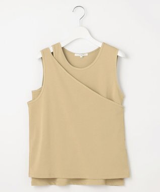 23区 L 【SLOW/一部店舗限定】ライトツイストコットン レイヤード タンクトップ モスグリーン系