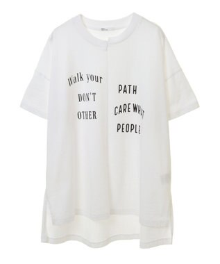 CRAFT STANDARD BOUTIQUE リメイクロゴ半袖Tee Off White