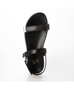 ing <ing>ラインストーンフットベットサンダル ブラック