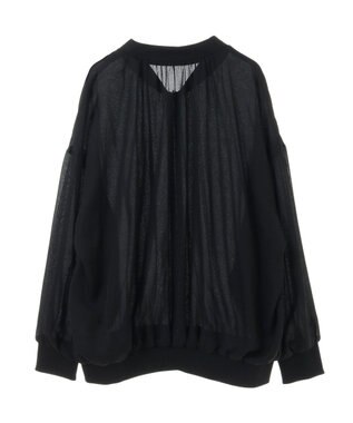 AMERICAN HOLIC リバーシブルシフォン×チュールブルゾン Black
