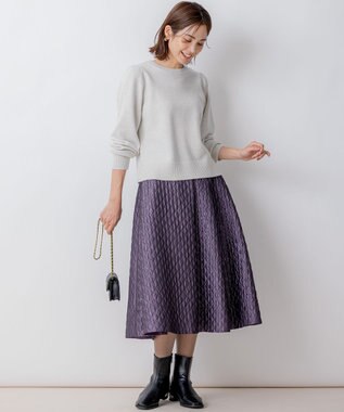 組曲 【8色展開・前後着用可】ウールカシミヤミックス パフスリーブ ニット 【WEB限定】シルバーグレー系9