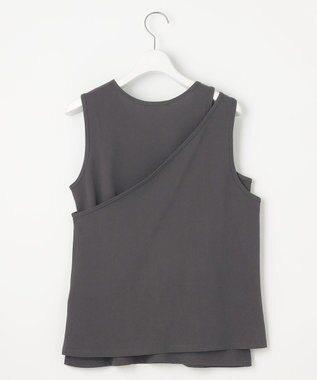 23区 L 【SLOW/一部店舗限定】ライトツイストコットン レイヤード タンクトップ グレー系