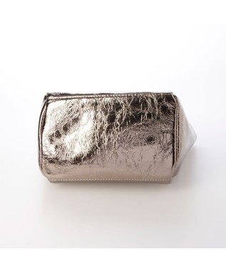 UNBILLION カシュカシュ cachecache / クラッシュメタリックワンハンドルミニトート ダークシルバー