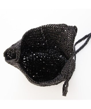 UNBILLION カシュカシュ cachecache / メタリック糸手編みポシェット ブラック