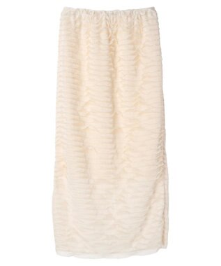 Green Parks Ｉラインフリルカットスカート Ivory