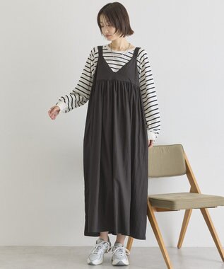 AMERICAN HOLIC 【選べる丈】Ｖネックワンピース Black