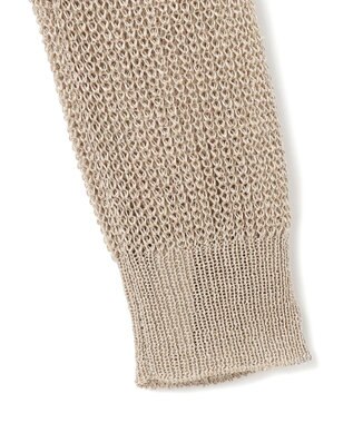 BEIGE， 【洗える】OPTICAL / ペーパーヤーンVネックロングカーディガン Flax