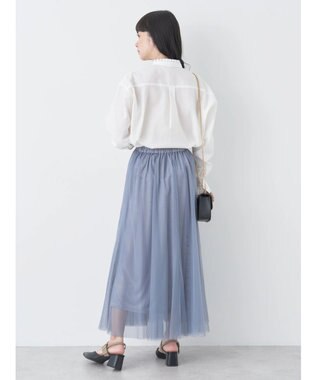 earth music&ecology チュールスカート Blue