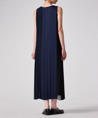 Paul Smith ブロッキング プリーツ ワンピース ネイビー