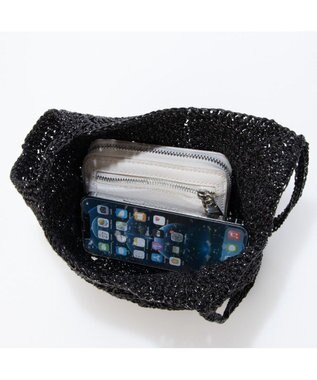 UNBILLION カシュカシュ cachecache / メタリック糸手編みポシェット ブラック