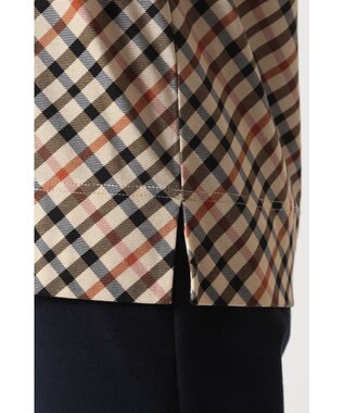 DAKS チェックプリント七分袖Tシャツ ハウスチェック