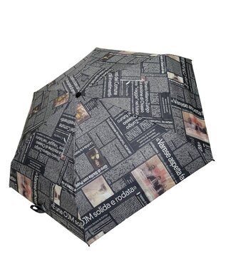 +RING レディース向け プラスリング 晴雨兼用折傘 PAPER-BLK T1404 sunshield