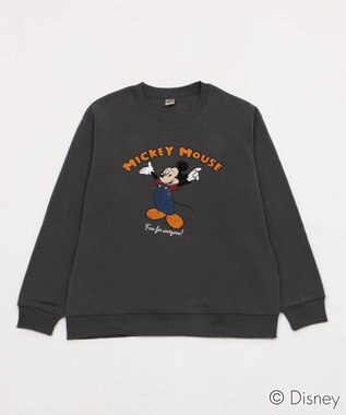 WEGO MICKEYサガラ刺繍スウェット スミクロ