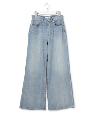 23区 L 【SLOW/一部店舗限定】ワイドシルエット デニム パンツ スカイブルー系