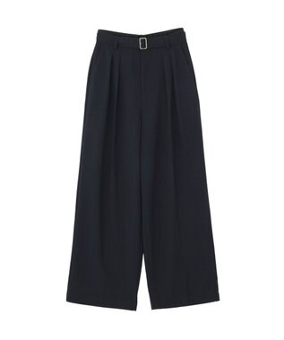 earth music&ecology 【予約】アソートツータックベルトパンツ ネイビー