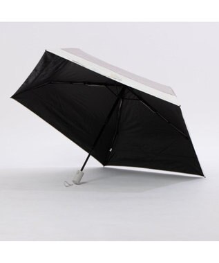 UNBILLION カシュネ cachenez /【晴雨兼用　日傘　UVカット率・遮光率100％生地使用 】PU軽量バイカラー自動開閉折りたたみ傘 ダークベージュ