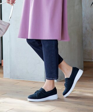 Tiaclasse 【安田美沙子さん着用・洗える】ストレッチストレートデニム ネイビー