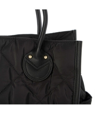 UNBILLION 【テレビ ドラマ着用アイテム】カシュカシュ cachecache / キルティングスクエアトートバッグM ブラック