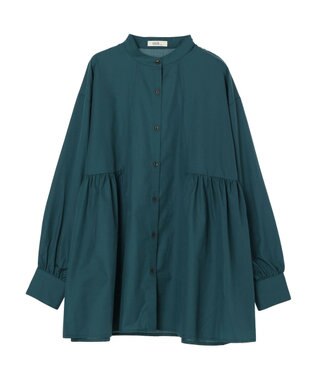 earth music&ecology サイドティアードチュニック Blue Green