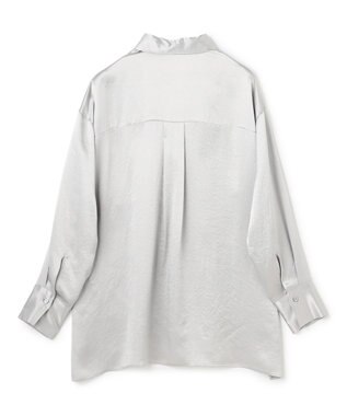 uncrave アセテートヴィンテージサテン ミドルシャツ シルバー