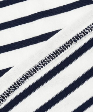 ANY KIDS ウサギ ボーダー Tシャツ ネイビー系