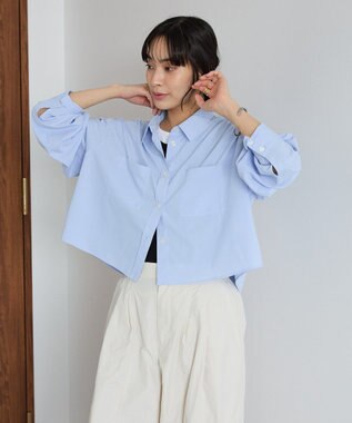 CRAFT STANDARD BOUTIQUE クロップドレングスシャツ Sax