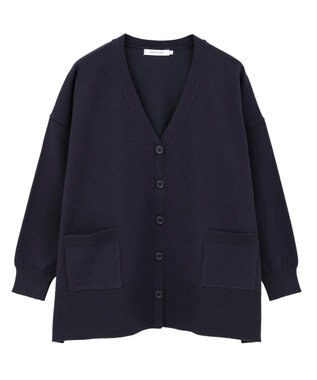 AMERICAN HOLIC 【WEB限定】バイパチVネックルーズカーディガン Navy