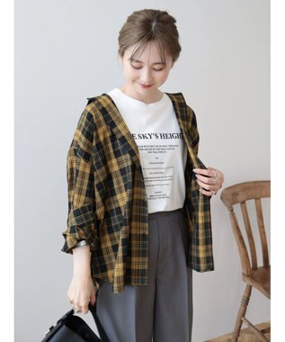 AMERICAN HOLIC イージーケアバックタックシャツ Mustard