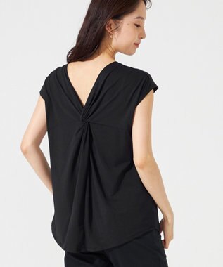 Chacott Chacott BALANCE ツイストアクセント2WayTシャツ ブラック