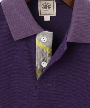 J.PRESS MEN レジメンタル ポロシャツ パープル系