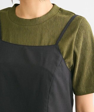 Green Parks ・ＥＬＥＮＣＡＲＥ　ＤＵＥ　ペプラムサロペット Black