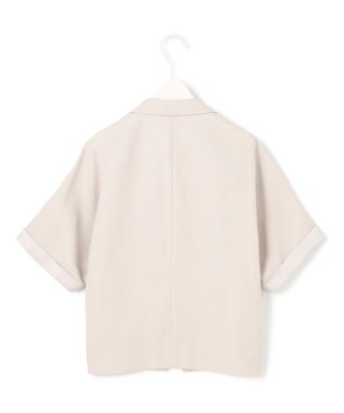 ICB 【UVケア・接触冷感・速乾・防シワ・洗える】 FluidBackSatin クロップドジャケット トープ系