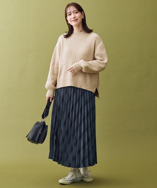 ANY レーシーモールニット ライトベージュ