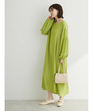 Green Parks ・ｆｕｒｒｙ　ｒａｔｅ　バックレースアップワンピース Light Gray