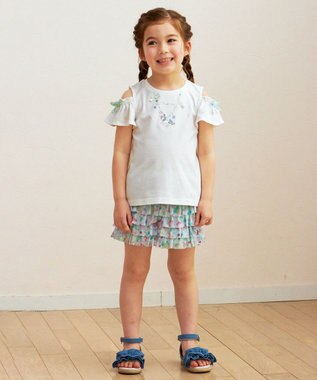 ANY KIDS フリル 天竺 ショート パンツ アイス