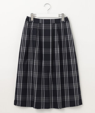 J.PRESS LADIES S 【洗える】コンパクトチェック スカート ネイビー系3