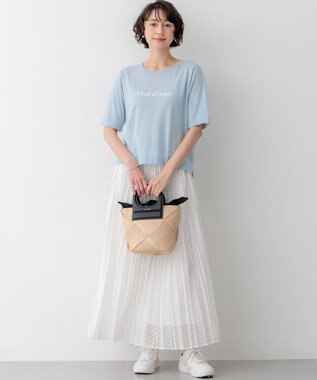 23区 S 【先行予約】インターシャロゴ レターニット スカイブルー系