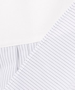 J.PRESS LADIES L レイヤードフレア カットソー ホワイト×ストライプ系