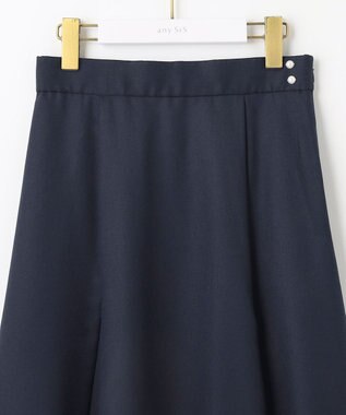 ANY SIS 【速乾・接触冷感】スムージーポリエステル フレアスカート ネイビー