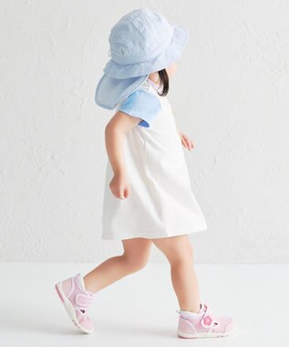 MIKI HOUSE HOT BISCUITS 【80-120cm】カラフルビーンズ フェイスプリント 半袖ワンピース マルチカラー